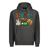 Charcoal Heather service mode on Premium Hoodie - NancyCooperArtShop