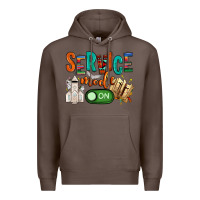 Coffee service mode on Premium Hoodie - NancyCooperArtShop