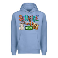 Colony Blue service mode on Premium Hoodie - NancyCooperArtShop