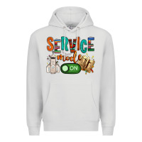 Dove Grey service mode on Premium Hoodie - NancyCooperArtShop