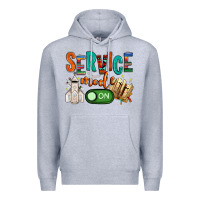 Heather Grey service mode on Premium Hoodie - NancyCooperArtShop