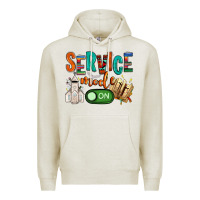 Oatmeal Heather service mode on Premium Hoodie - NancyCooperArtShop