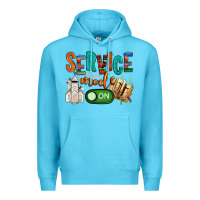 Ocean Blue service mode on Premium Hoodie - NancyCooperArtShop