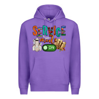 Purple service mode on Premium Hoodie - NancyCooperArtShop