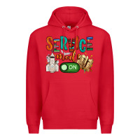 Red service mode on Premium Hoodie - NancyCooperArtShop
