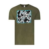 Vintage Olive cowhide glitter tooled leather background Vintage Tee - RanaPortraitStore
