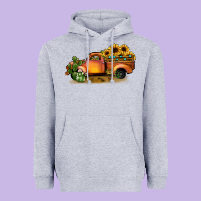 Sunflower Truck Heavyweight Hoodie Designed By Jahusdesignshop
