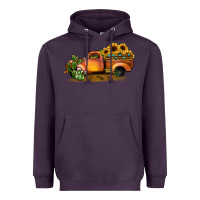Plum sunflower truck Heavyweight Hoodie - JahusDesignShop