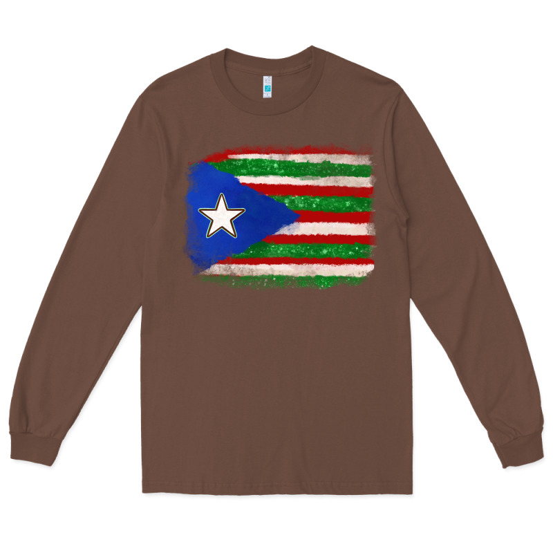 Mexico And Puerto Rico Flag Long Sleeve Tee by texasbilliewilder | Teevron
