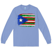Colony Blue Mexico and Puerto Rico Flag Long Sleeve Tee - texasbilliewilder