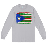 Moon Dust Mexico and Puerto Rico Flag Long Sleeve Tee - texasbilliewilder