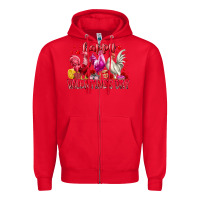 Red happy valentines day Zipper Hoodie - RacoonDesign