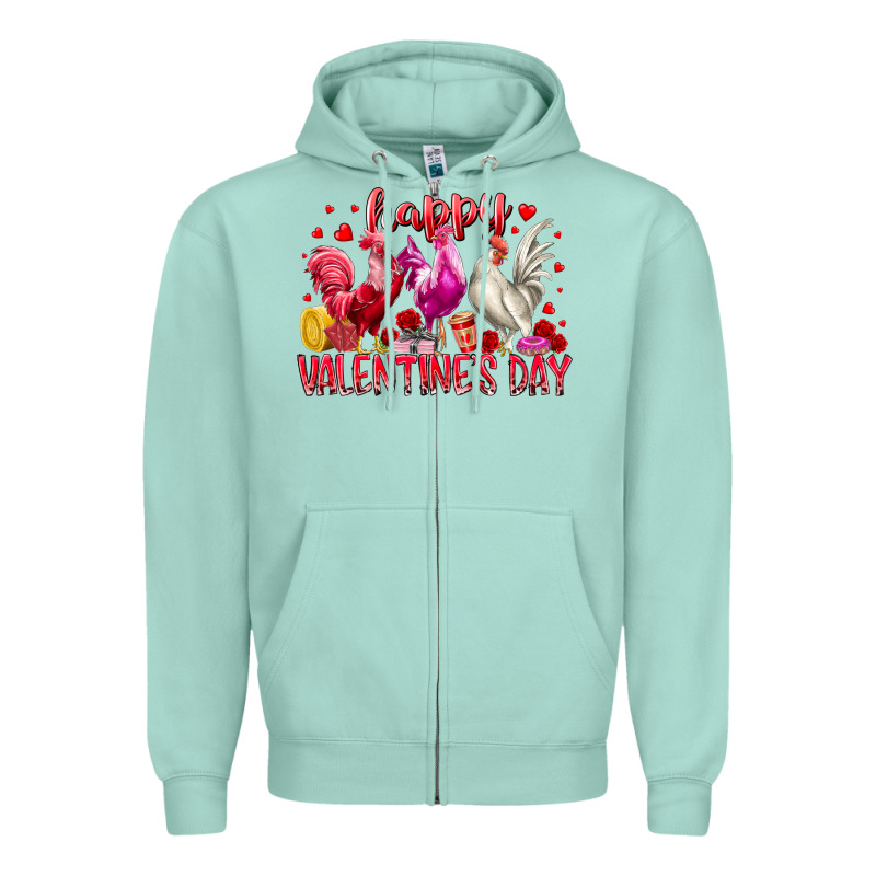 Happy Valentines Day Zipper Hoodie by RacoonDesign | Teevron