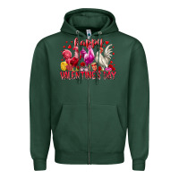 Sports Green happy valentines day Zipper Hoodie - RacoonDesign