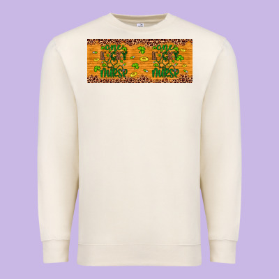 Western St. Patrick's Day One Lucky Nurse Premium Sweatshirt Designed By Artiststas