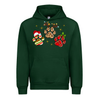 Forest Green christmas paws Urban Hoodie - MaliasSmallBusiness