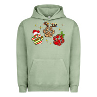 Pigment Oil Green christmas paws Urban Hoodie - MaliasSmallBusiness