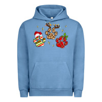 Pigment Pebble Blue christmas paws Urban Hoodie - MaliasSmallBusiness