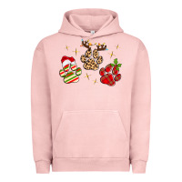 Pigment Salmon christmas paws Urban Hoodie - MaliasSmallBusiness