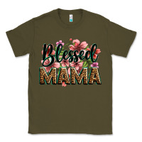 Army Green flowers blessed mama Classic Tee - Zillion Design Studio