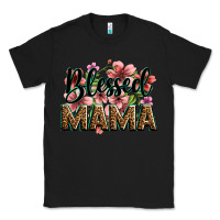 Black flowers blessed mama Classic Tee - Zillion Design Studio