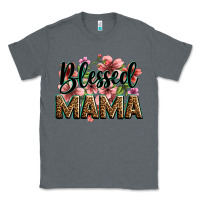 Charcoal Heather flowers blessed mama Classic Tee - Zillion Design Studio
