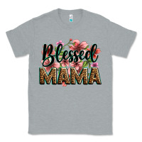 Heather Grey flowers blessed mama Classic Tee - Zillion Design Studio