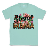 Seafoam flowers blessed mama Classic Tee - Zillion Design Studio