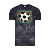 Cloud Black glitter soccer leopard Vintage Tee - RanaPortraitStore