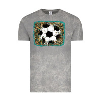 Cloud Rock glitter soccer leopard Vintage Tee - RanaPortraitStore
