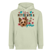Life Is Better With A Yorkie Heavyweight Hoodie | Teevron