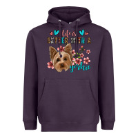 Plum life is better with a yorkie Heavyweight Hoodie - Jasminsmagicworld