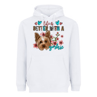 White life is better with a yorkie Heavyweight Hoodie - Jasminsmagicworld