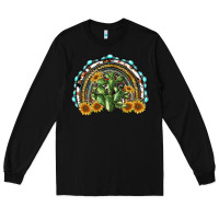 Black western rainbow with cactus Long Sleeve Tee - RanaPortraitStore