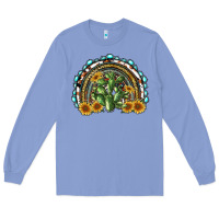 Colony Blue western rainbow with cactus Long Sleeve Tee - RanaPortraitStore