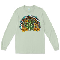 Matcha western rainbow with cactus Long Sleeve Tee - RanaPortraitStore