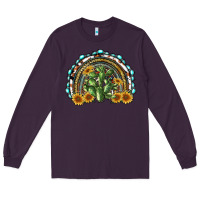Plum western rainbow with cactus Long Sleeve Tee - RanaPortraitStore