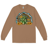 Toasted Coconut western rainbow with cactus Long Sleeve Tee - RanaPortraitStore