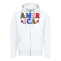 White america thunderbolt Zipper Hoodie - HRA Design Shop