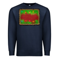 Navy christmas lights background Premium Sweatshirt - AdoDesignShop