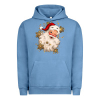 Pigment Pebble Blue Christmas santa claus Urban Hoodie - MaliasSmallBusiness