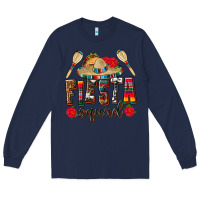 Navy Mexico Fiesta Squad Long Sleeve Tee - texasbilliewilder