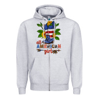 Heather Grey all american girl cowboy boot with sunflower Zipper Hoodie - HRA Design Shop