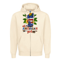 Sandshell all american girl cowboy boot with sunflower Zipper Hoodie - HRA Design Shop