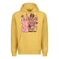 Antique Gold valentine jesus fills my cup Premium Hoodie - MaliasSmallBusiness
