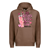 Chestnut valentine jesus fills my cup Premium Hoodie - MaliasSmallBusiness