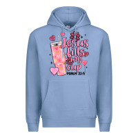 Colony Blue valentine jesus fills my cup Premium Hoodie - MaliasSmallBusiness