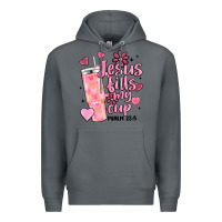 Rock valentine jesus fills my cup Premium Hoodie - MaliasSmallBusiness