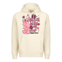 Sandshell valentine jesus fills my cup Premium Hoodie - MaliasSmallBusiness