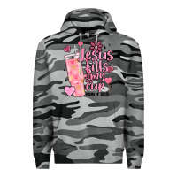 Slate Camo valentine jesus fills my cup Premium Hoodie - MaliasSmallBusiness